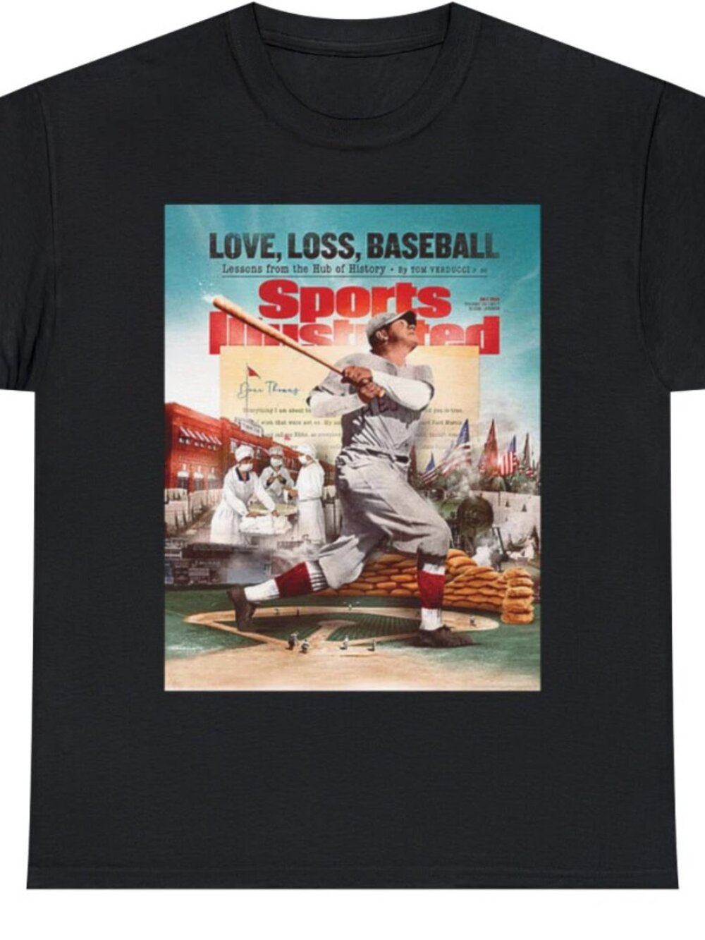 Babe Ruth MLB Sports Illustrated Cover Tee Shirt